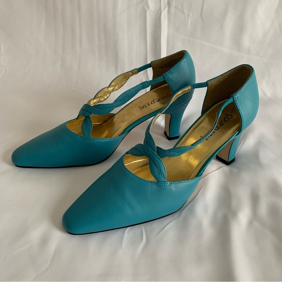 blue braided heels - Picture 2 of 7